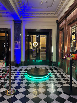 360 photo booth platform and ring light setup in Hobart